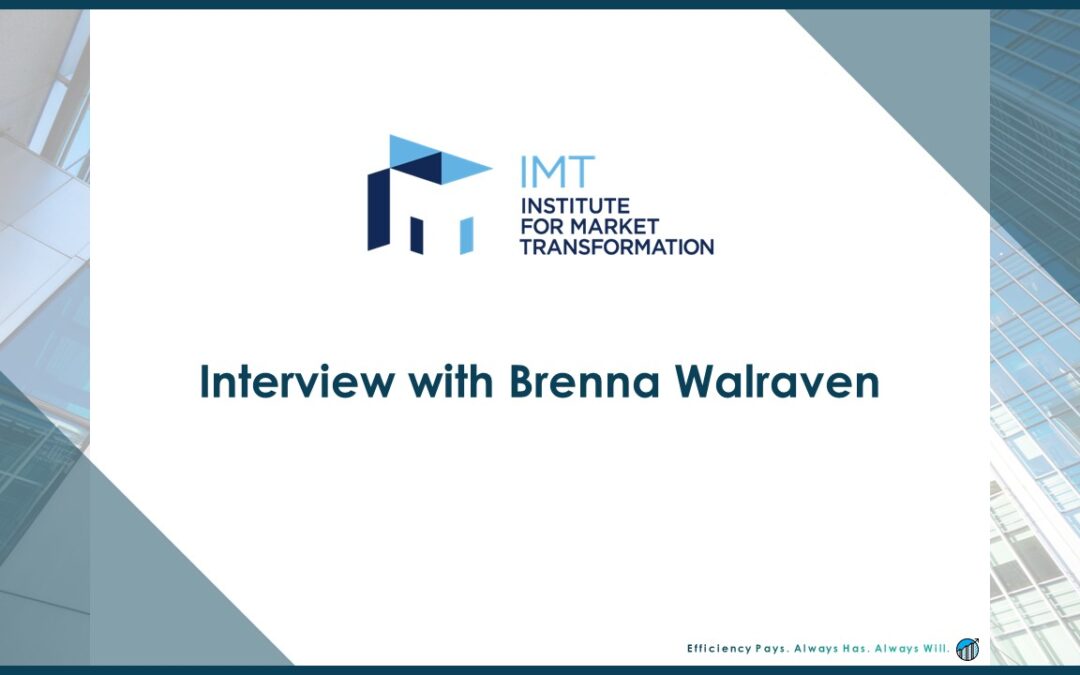 Institute for Market Transformation Interview Brenna Walraven